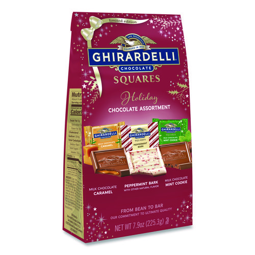 Squares Limited Edition Holiday Chocolate Assortment, 7.9 oz Bag