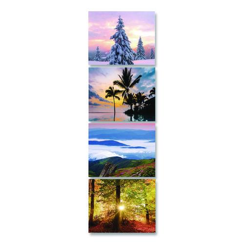 Recycled Three-Month Season Wall Calendar, 12 x 16.5, Multicolored Sheets, 14-Month: Dec 2025 to Jan 2027