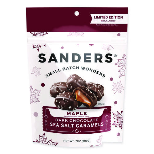 Small Batch Wonders Maple Dark Chocolate Sea Salt Caramels, 7 oz Packet