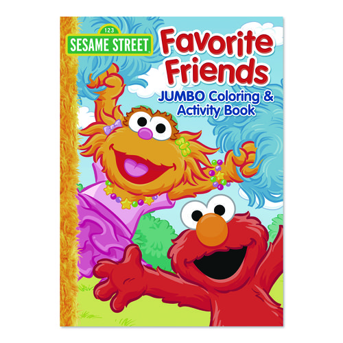 Sesame Street Favorite Friends Jumbo Coloring and Activity Book, 10.75 x 7.75, 64 Pages