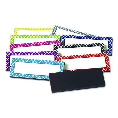 Moroccan Magnetic Labels, 10 Assorted Colors, 2.5" x 1", 30/Pack