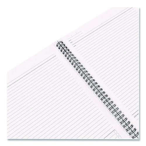 Wirebound Soft-Cover Business-Meeting Journal, Meeting-Minutes/Notes Format, Black Cover, (80) 11 x 8.5 Sheets