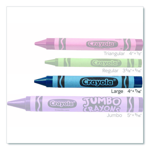 Ultra-Clean Washable Crayons, Large, Assorted, 16/Box