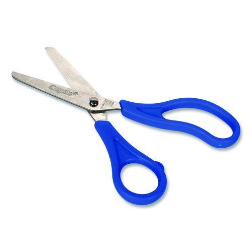 Blunt Tip Kid's Scissors, 5" Cut Length, Straight Blue Handle