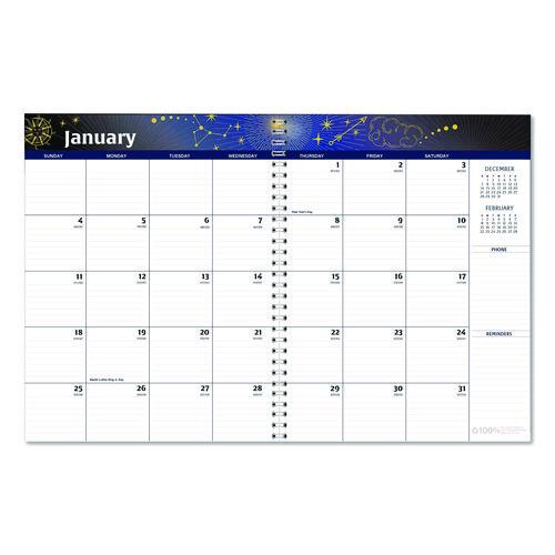 Recycled Stargazer Monthly Planner, Stargazer Artwork, 11 x 7, Black Cover, 13-Month (Dec to Dec): 2026