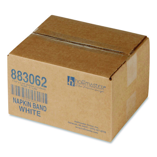 Adhesive Napkin Bands, White, 1.5", 10,000/Carton