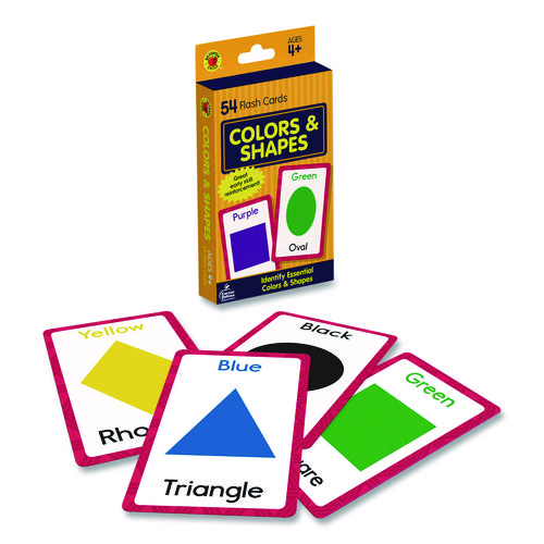 Colors and Shapes Flash Cards, 3.25 x 5.25, Assorted Colors, 54 Cards