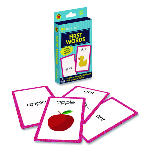 First Words Flash Cards, 3.25 x 5.25, Assorted Colors, 54 Cards