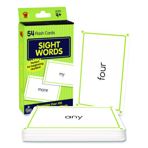 Sight Words Flash Cards, 3.25 x 5.25, Assorted Colors, 54 Cards