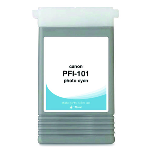 Compatible Photo Cyan Ink, Replacement for PFI-101 (0887B001AA), 130 mL