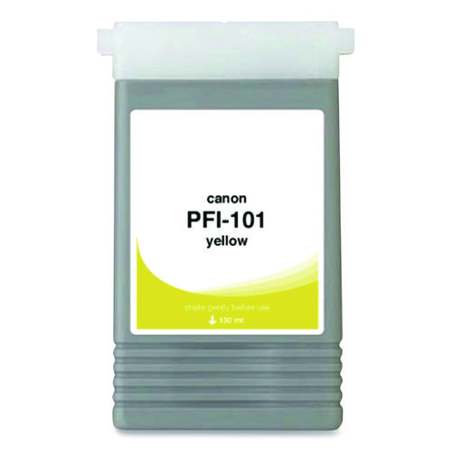 Compatible Yellow Ink, Replacement for PFI-101 (0886B001AA), 130 mL