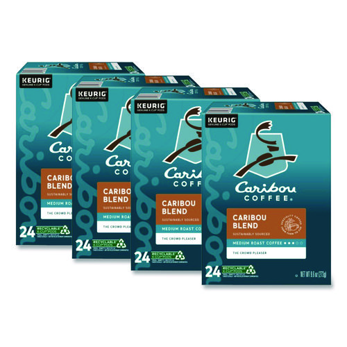 Caribou Blend Coffee K-Cups, 96/Carton