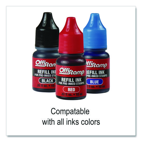 Image of Offistamp® Un-Inked Replacement Pad for Self-Inking Stamps, Two-Color, Compatible with All Ink Colors, 1.88" x 1.13", 3/Pack