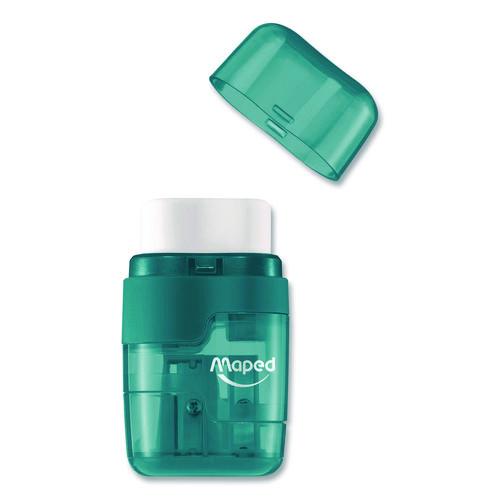 thumbnail image 2 of Maped Connect DUO 2 Hole Sharpener & Eraser Combo - Assorted Colors For Standard & Jumbo Pencils 2 of 14