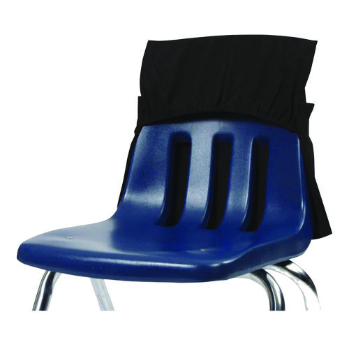 Elastic-Back Seat Sack for Chairs 12" to 17" Wide, 11 x 15.5 x 14, Fabric, Black