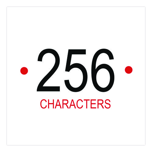 Peel-and-Stick Letters, Numbers and Symbols, 1" Tall, Black Characters, White Background, 256 Pieces