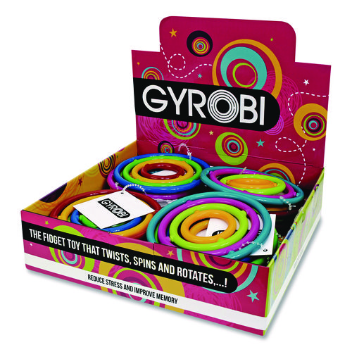 Gyrobi Fidget Toy, Small, Assorted Colors, 24/Carton