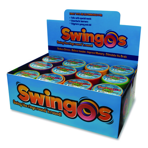 Swingos Fidget Toy, Small, Assorted Colors, 24/Carton