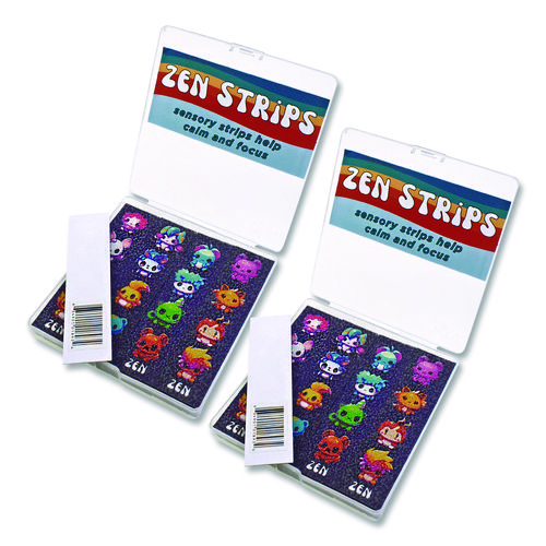 Zen Strips, Sandy Cuties, Purple/Multicolor, 80/Carton