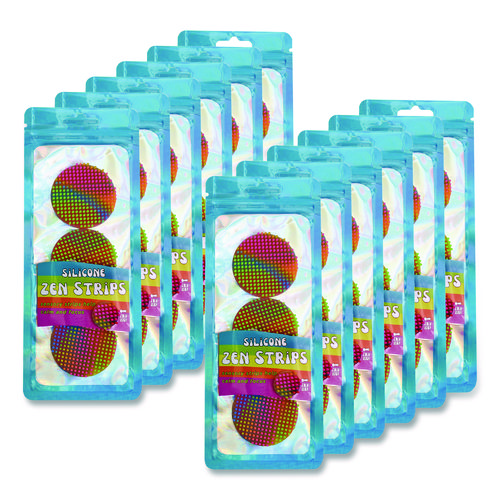 Silicone Zen Dots, Multicolor, 3/Pack, 24 Packs/Carton