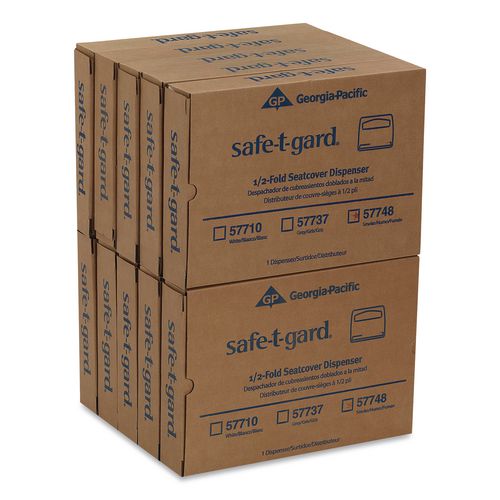 Georgia Pacific® Professional Safe-T-Gard Toilet Seat Cover Dispenser, 16.38 x 2.5 x 11.75, Gray, 10/Carton ; Non-Stock Item - Extended Delivery Time