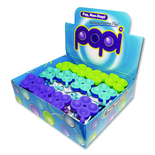 Popi Fidget Toy, Small, Assorted Colors, 24/Carton