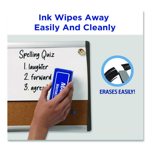 MARKS A LOT Desk-Style Dry Erase Markers, Broad Chisel Tip, Black