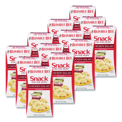 Snack on the Run Chicken Salad with Crackers, 3.5 oz Pack, 12/Carton