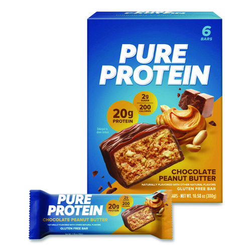 Pure Protein Bar, Chocolate Peanut Butter, 1.76 oz Bar, 6/Box