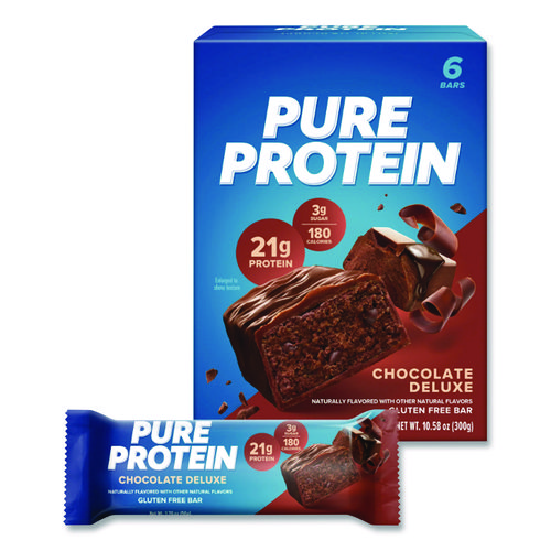 Pure Protein Bar, Chocolate Deluxe, 1.76 oz Bar, 6/Box