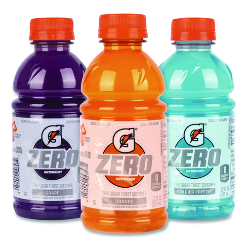 Zero Variety Pack, Assorted Flavors, 12 oz Bottle, 28/Carton