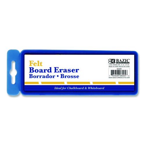 Whiteboard and Chalkboard Eraser, 5" x 2" x 1", White