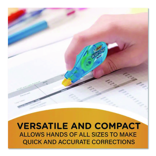 Wite-Out Brand Mini Correction Tape, Non-Refillable, 0.2" x 26.2 ft, Assorted