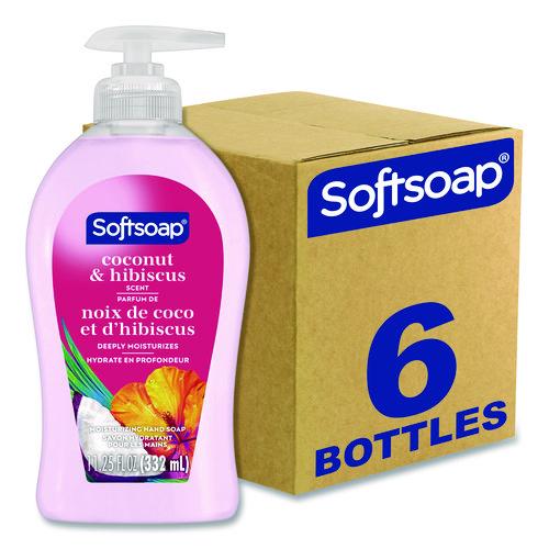 Liquid Hand Soap Pumps, Coconut and Hibiscus Scent, 11.25 oz, 6/Carton