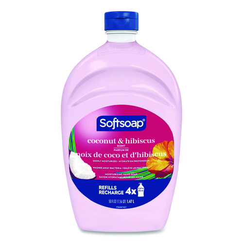 Liquid Hand Soap Refills, Coconut and Hibiscus, 6/Carton