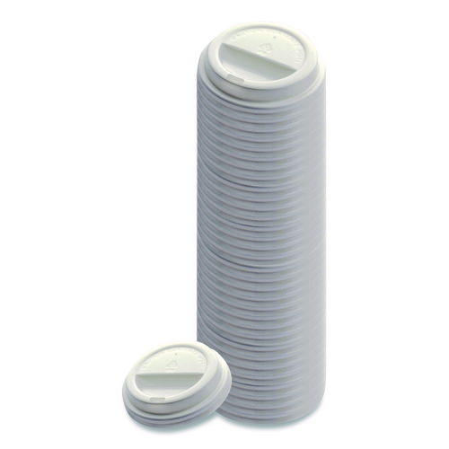 Universal Sip Through Plastic Hot Cup Lid, Fits All Sizes, White, 50/Pack, 20 Packs/Carton