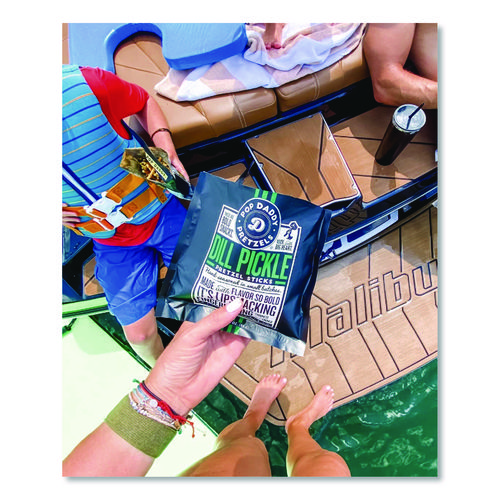 Dill Pickle Pretzel Sticks, 3 oz Bag, 15/Carton