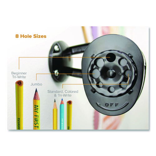 Manual Pencil Sharpener, 2.68 x 4.33 x 5.43, Black, 12/Carton