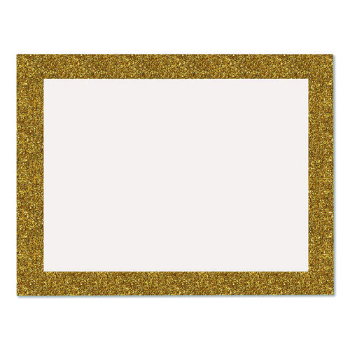 Glitter Poster Board, 22" x 28", Heavyweight, White with Gold Border, 25/Pack