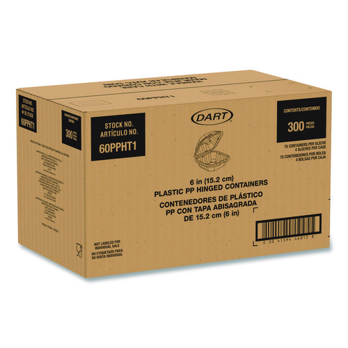 Microwaveable Hinged Containers, ProPlanet, 6.31 x 6.31 x 3, Clear, Plastic, 300/Carton