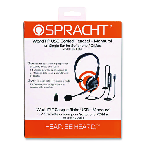 SPT-HSUSB1 Over-the-Head Monaural Headset