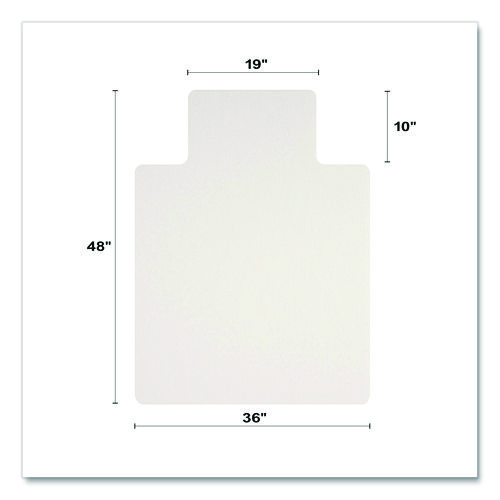 OceanMat Hard Floor Chair Mat, Lipped, 36 x 48, Clear