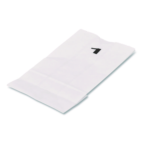Grocery Paper Bags, 1# Size, 30# Basis Weight, 3.5" x 2.25" x 6.63", White, 500/Bundle
