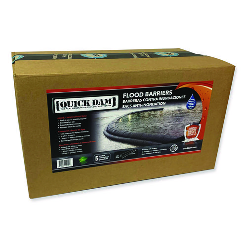 Flood Barriers, 6" x 17 ft x 3.5", 5/Box