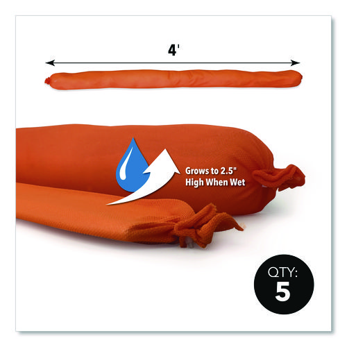 Water Dams, 2.5" x 4 ft x 2.5", 5/Pack