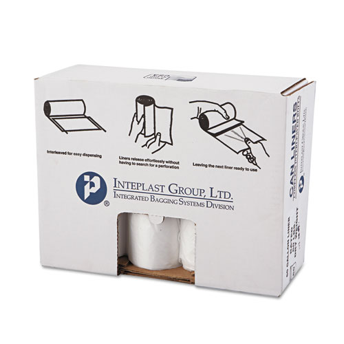 High-Density Commercial Can Liners Value Pack, 60 gal, 14 microns, 38" x 58", Clear, 200/Carton