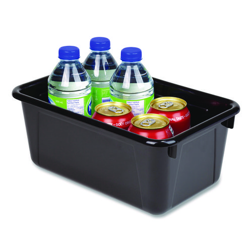Cubby Bin, Neutral Tones 1.8 gal, 7.8" x 12.09" x 5.18", Black, 5/Pack