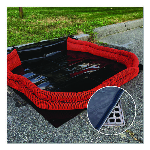 Outdoor Grab and Go Bucket Kit, (4) Hi-Vis 10 ft Flood Barriers