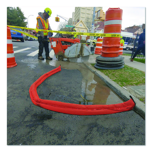 Outdoor Grab and Go Bucket Kit, (4) Hi-Vis 10 ft Flood Barriers