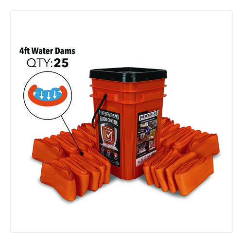Indoor Bucket Kit, (1) Bucket, (25) 4 ft Water Dams